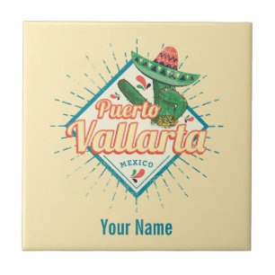 Puerto Vallarta Jalisco Mexico dansende cactus Tegeltje