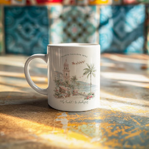 Puerto Vallarta Kerstmis Gepersonaliseerde foto Koffiemok