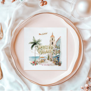 Puerto Vallarta Kerstmis Tropisch Vakantiefeest Servet