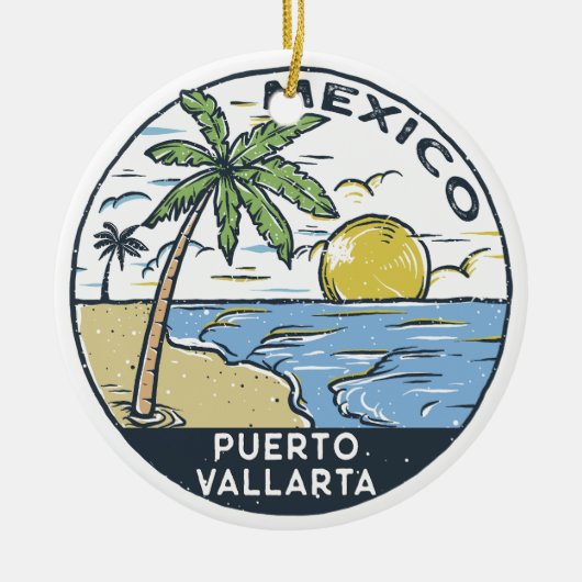 Puerto Vallarta Mexico Keramisch Ornament (Voorkant)