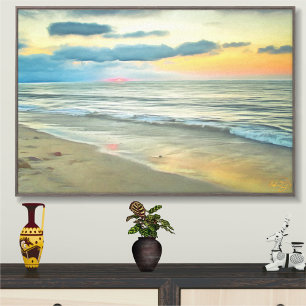 Puerto Vallarta Oceanzonsondergang Strand Schilder Canvas Afdruk