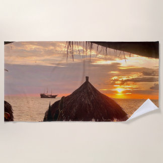 Puerto Vallarta Palapa Zonsondergang Strandlaken