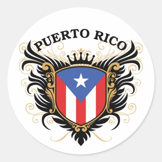 Puertorico Ronde Sticker (Voorkant)