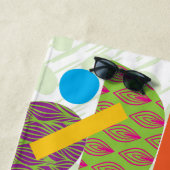 Puff Girl Colorful Beach Towel Strandlaken (In situ)