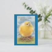 Puffball Chick  Pasen Feestdagenkaart (Staand voorkant)