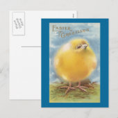 Puffball Chick  Pasen Feestdagenkaart (Voorkant / Achterkant)