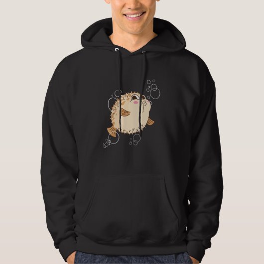 Puffer Fish Blowfish Bubbles Hoodie (Voorkant)