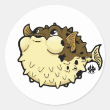 Puffer Fish Classic Ronde Sticker
