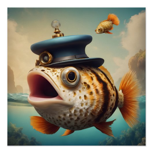 Puffer Fish no 2 Glanzend Poster Perfect Poster (Voorkant)