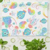 Pufferfish and Friends Dish Towel Theedoek (Gevouwen)