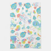 Pufferfish and Friends Dish Towel Theedoek (Verticaal)