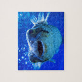 Pufferfish Blue Design Legpuzzel (Verticaal)