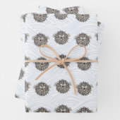 Pufferfish Wrapping Papier Platte Blad Set van 3 Inpakpapier Vel (In situ)