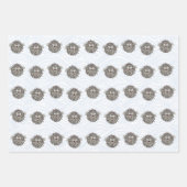 Pufferfish Wrapping Papier Platte Blad Set van 3 Inpakpapier Vel (Voorkant)
