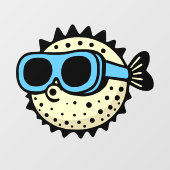 Puffervis Raamsticker (Vel)