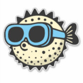 Puffervis Sticker (Voorkant)