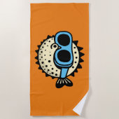 Puffervis Strandlaken (Voorkant)