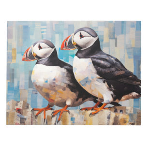 Puffin Animal Bird Art Decor Verf Notitieblok