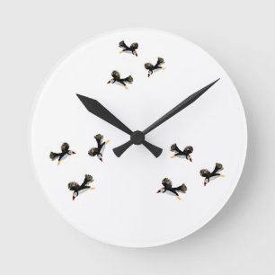 Puffin Bird Art Ronde Klok