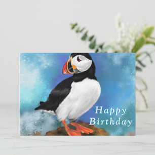 Puffin Bird Bonne carte d'anniversaire