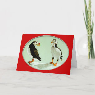Puffin Bird Comical Art Cadeaus Feestdagen Kaart