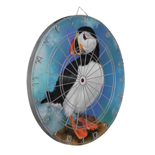 Puffin Bird Dart Board Dartbord (Voorkant Links)
