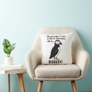 Puffin Bird Seabird Grappig Kussen