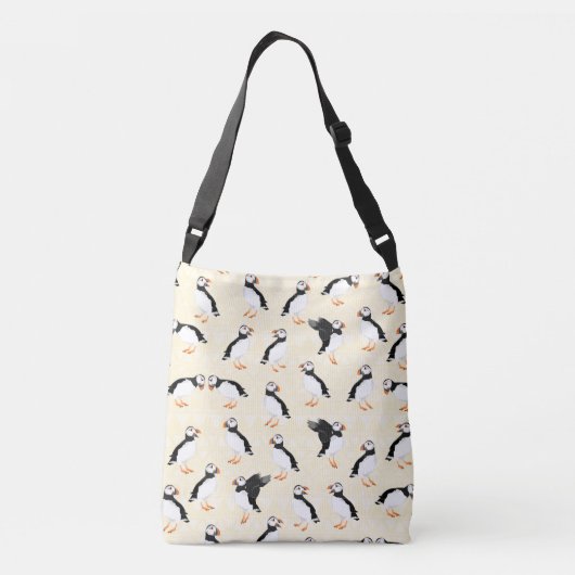Puffin Birds Pattern Crossbody Tas (Achterkant)