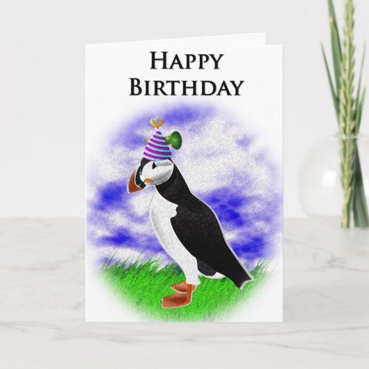 Puffin Birthday Kaart (Voorkant)