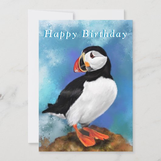 Puffin Bonne carte d'anniversaire (Devant)