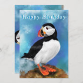 Puffin Bonne carte d'anniversaire (Devant / Derrière)
