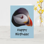 Puffin Bonne carte d'anniversaire (Fleur jaune)