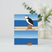 Puffin-cartoon Briefkaart (Staand voorkant)