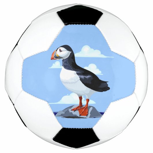 Puffin Cute Atlantic Seabird Voetbal (Voorkant)