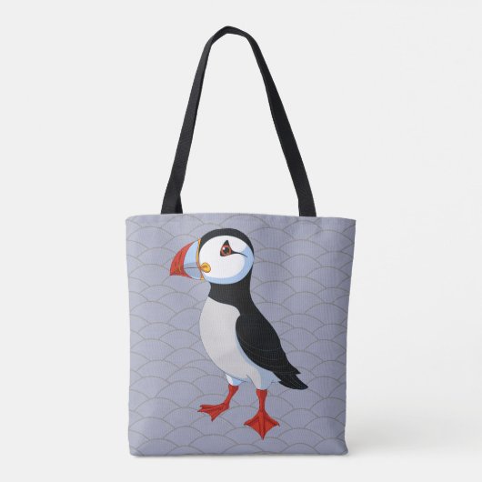 Puffin Design Canvas tas (Achterkant)