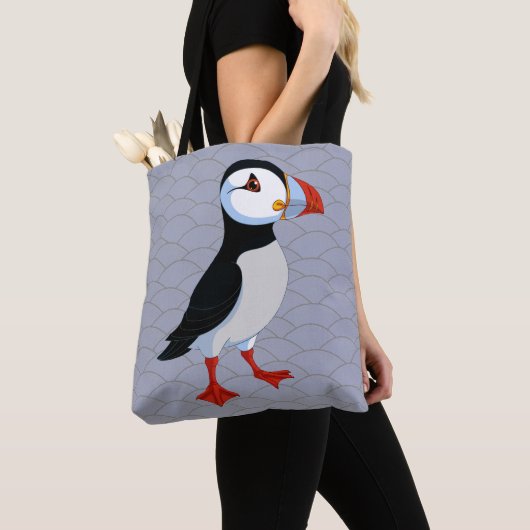 Puffin Design Canvas tas (Dichtbij)