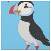 Puffin Design Fabric Stof (Close Up)
