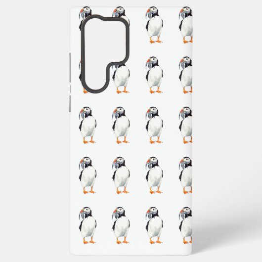 Puffin design / samsung galaxy hoesje (Achterkant)