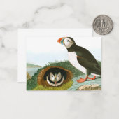Puffin door John James Audubon Notitiekaartje (Voorkant / Achterkant in situ)