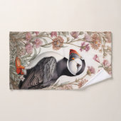 Puffin élégant William Morris Inspiré Floral (Serviette à main)