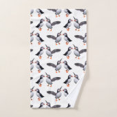 Puffin Frenzy Bathroom Towel Set Bad Handdoek (Handdoek)