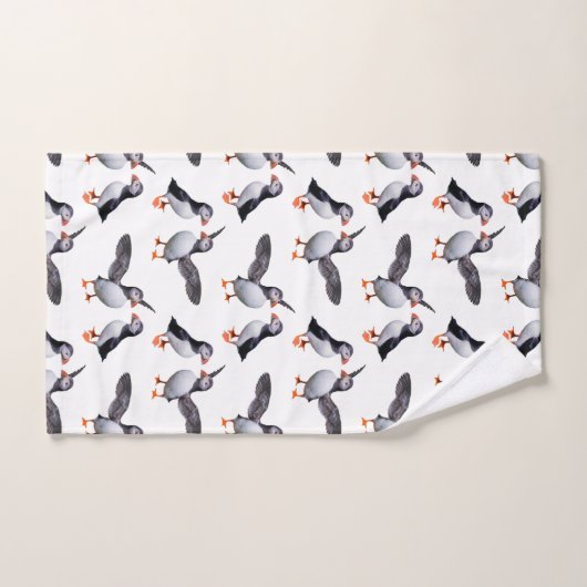 Puffin Frenzy Bathroom Towel Set Bad Handdoek (Handdoek)