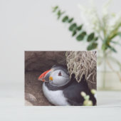 Puffin in a Burrow Briefkaart (Staand voorkant)