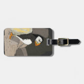 Puffin in Rocks Drawing Bagagelabel (Voorkant horizontaal)
