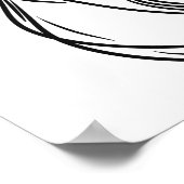 Puffin Line Art | Affiche irlandaise sur les oisea (Coin)