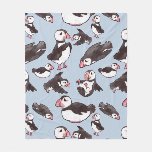 Puffin Medium Fleece Blanket Deken (Voorkant)