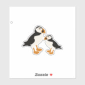 Puffin Oiseau Cute Art Sticker Puffins Faire Muffi (Feuille)