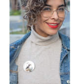 Puffin op een Rock Waterverf, op maat Ronde Button 3,2 Cm