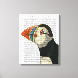 Puffin Portrait Canvas Afdruk