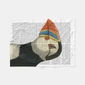 Puffin Portrait Fleece Deken (Voorkant (Horizontaal))